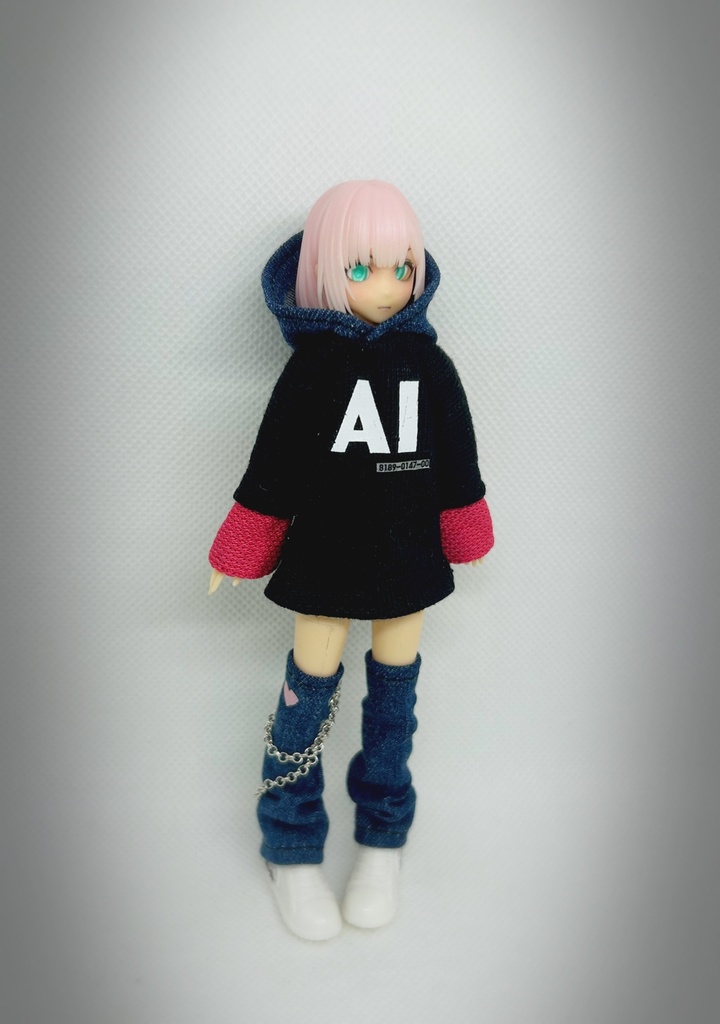 コーディネートセット【デニムフーディ】黒