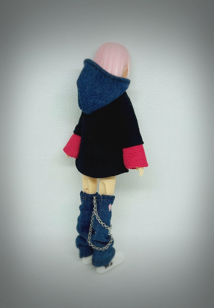 コーディネートセット【デニムフーディ】黒