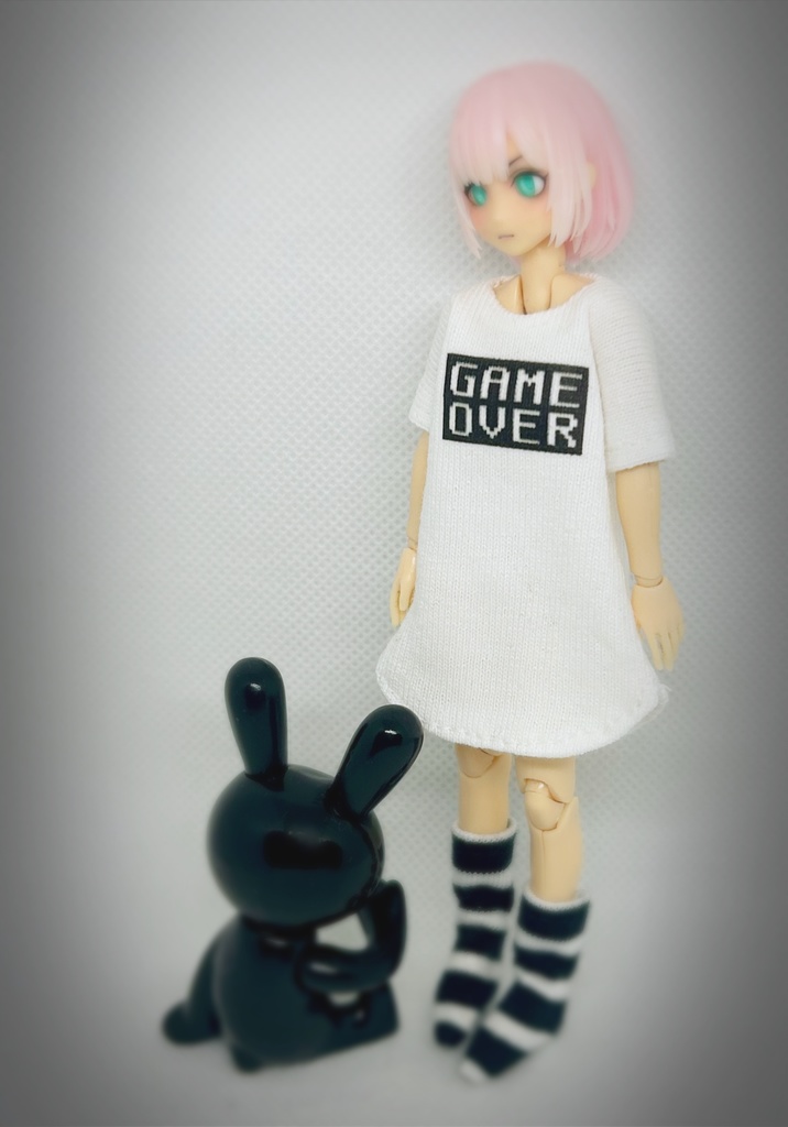 コーディネートセット【Tシャツワンピ・gameover】白