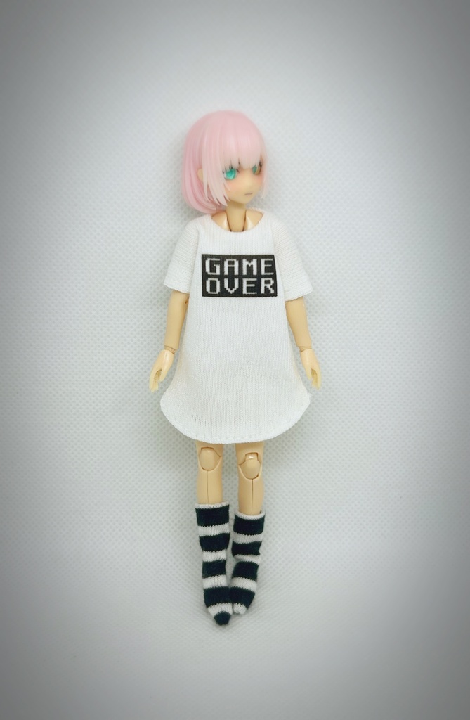 コーディネートセット【Tシャツワンピ・gameover】白
