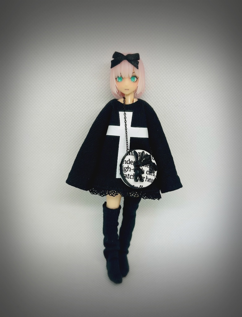 コーディネートセット【サブカル地雷ちゃん・黒チェーンポシェット】黒