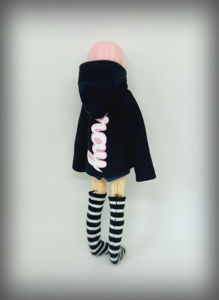 コーディネートセット【バックプリントフーディ】黒