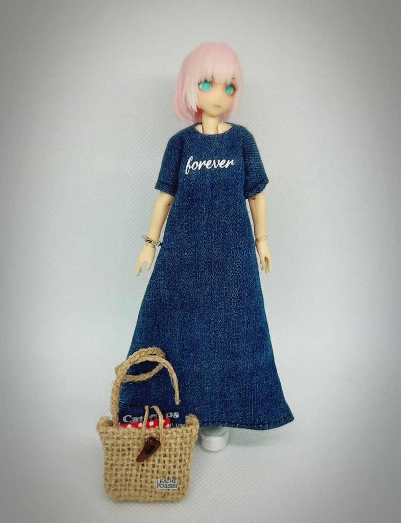 コーディネートセット【マキシ丈ワンピース・forever】デニム