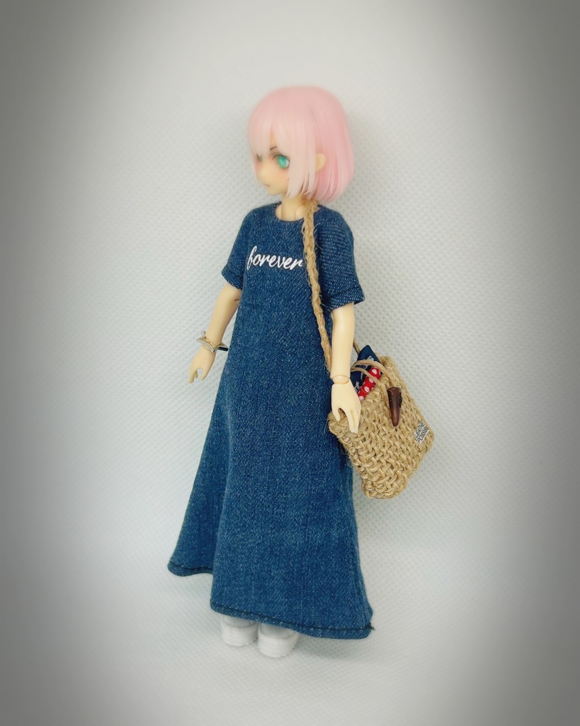 コーディネートセット【マキシ丈ワンピース・forever】デニム