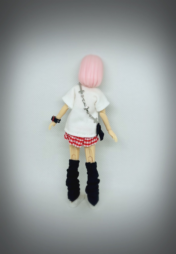 コーディネートセット【ドッキングワンピ・クロスチェーン】白