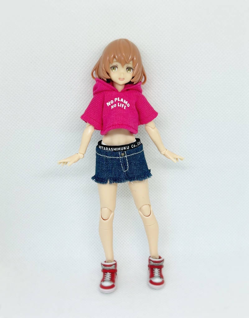 セットアップ (カットオフデニムスカート)