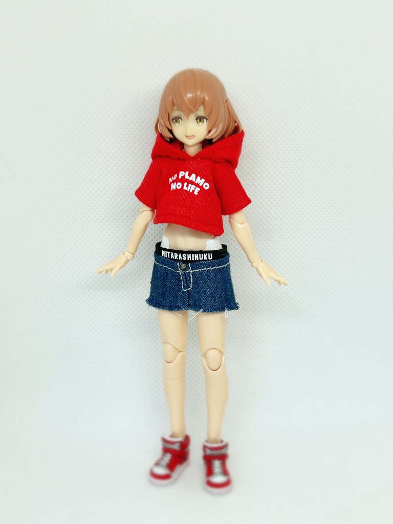 セットアップ (カットオフデニムスカート)