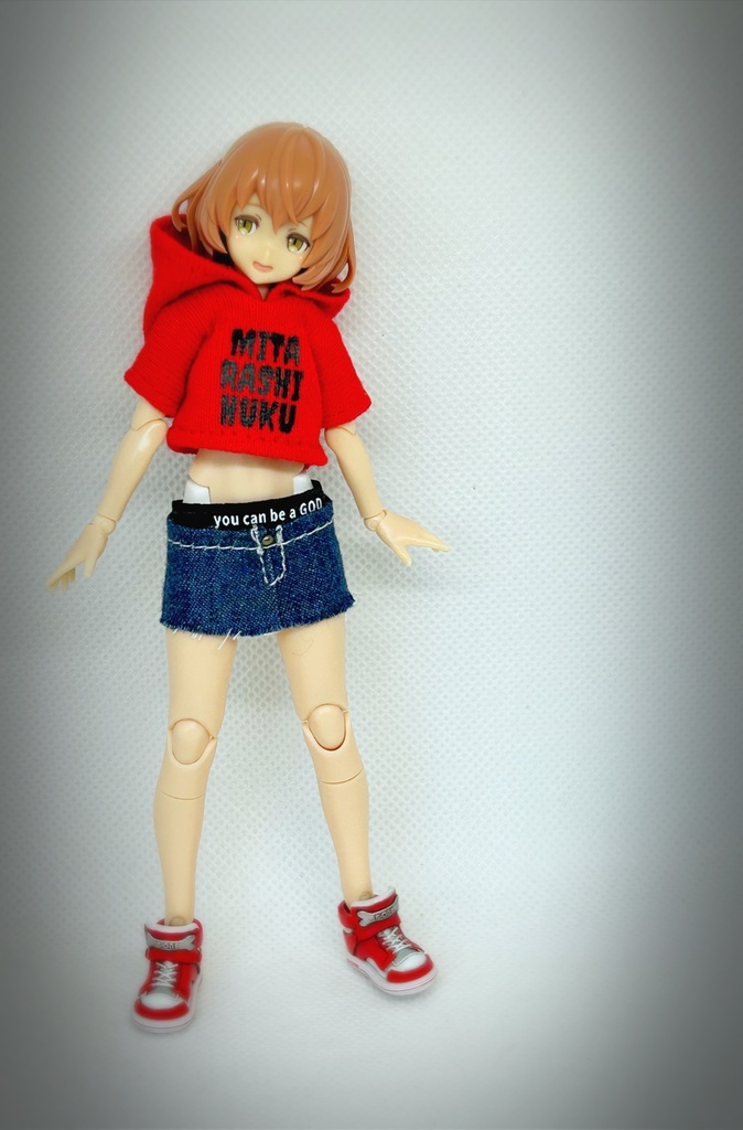 セットアップ (カットオフデニムスカート)