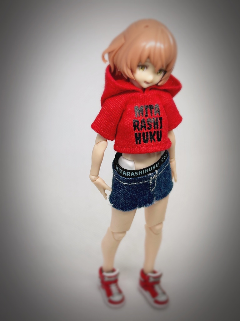 セットアップ (カットオフデニムスカート)