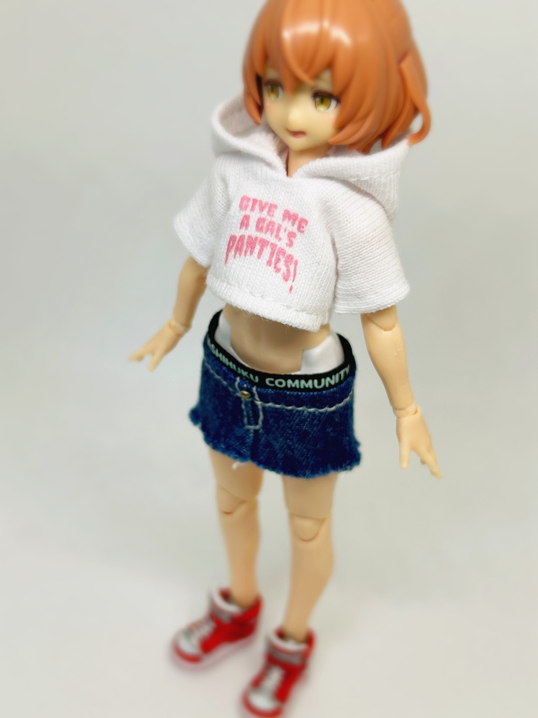 セットアップ (カットオフデニムスカート)