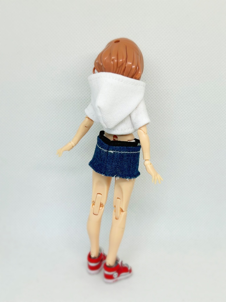 セットアップ (カットオフデニムスカート)