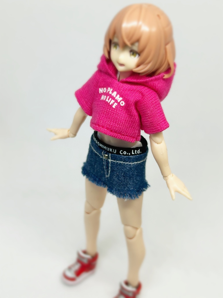 セットアップ (カットオフデニムスカート)