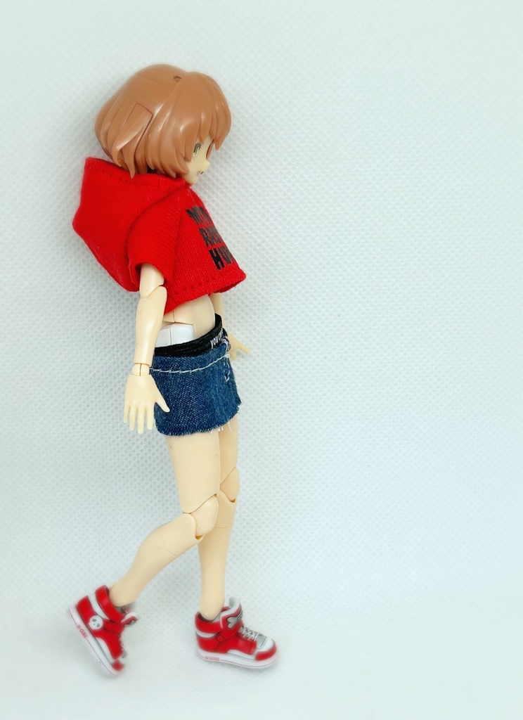 セットアップ (カットオフデニムスカート)