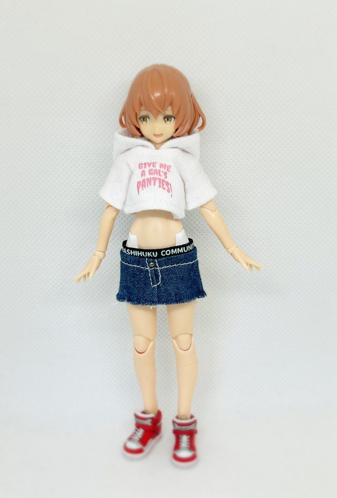 セットアップ (カットオフデニムスカート)
