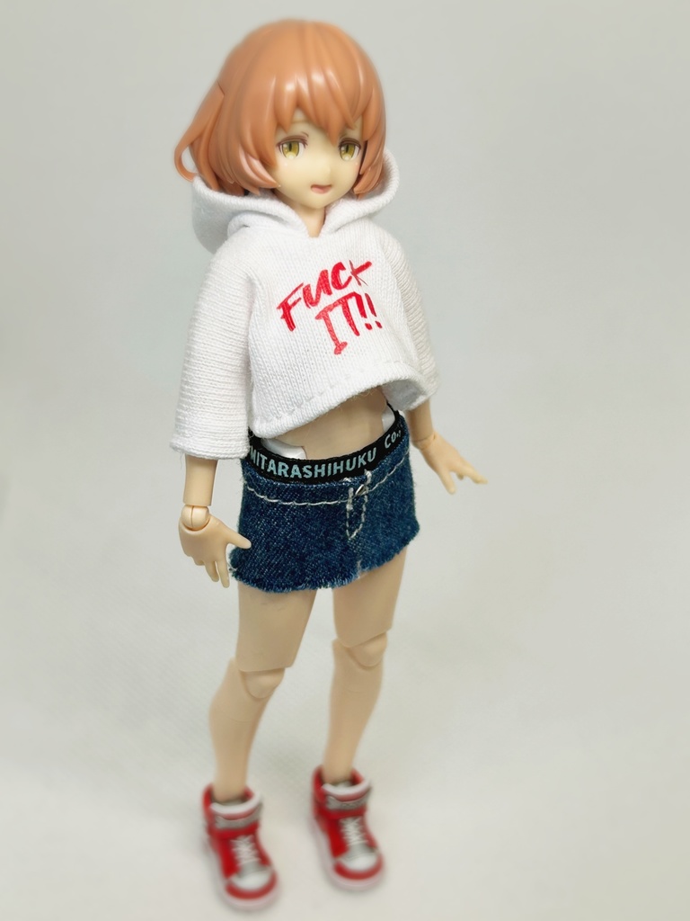 セットアップ (カットオフデニムスカート)