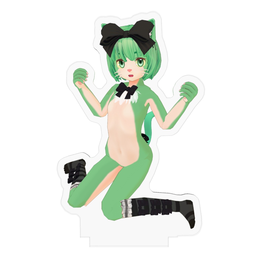 みねこアクリルフィギュア(けもみねこ - 靴下)【メン限リクエスト/期間限定】