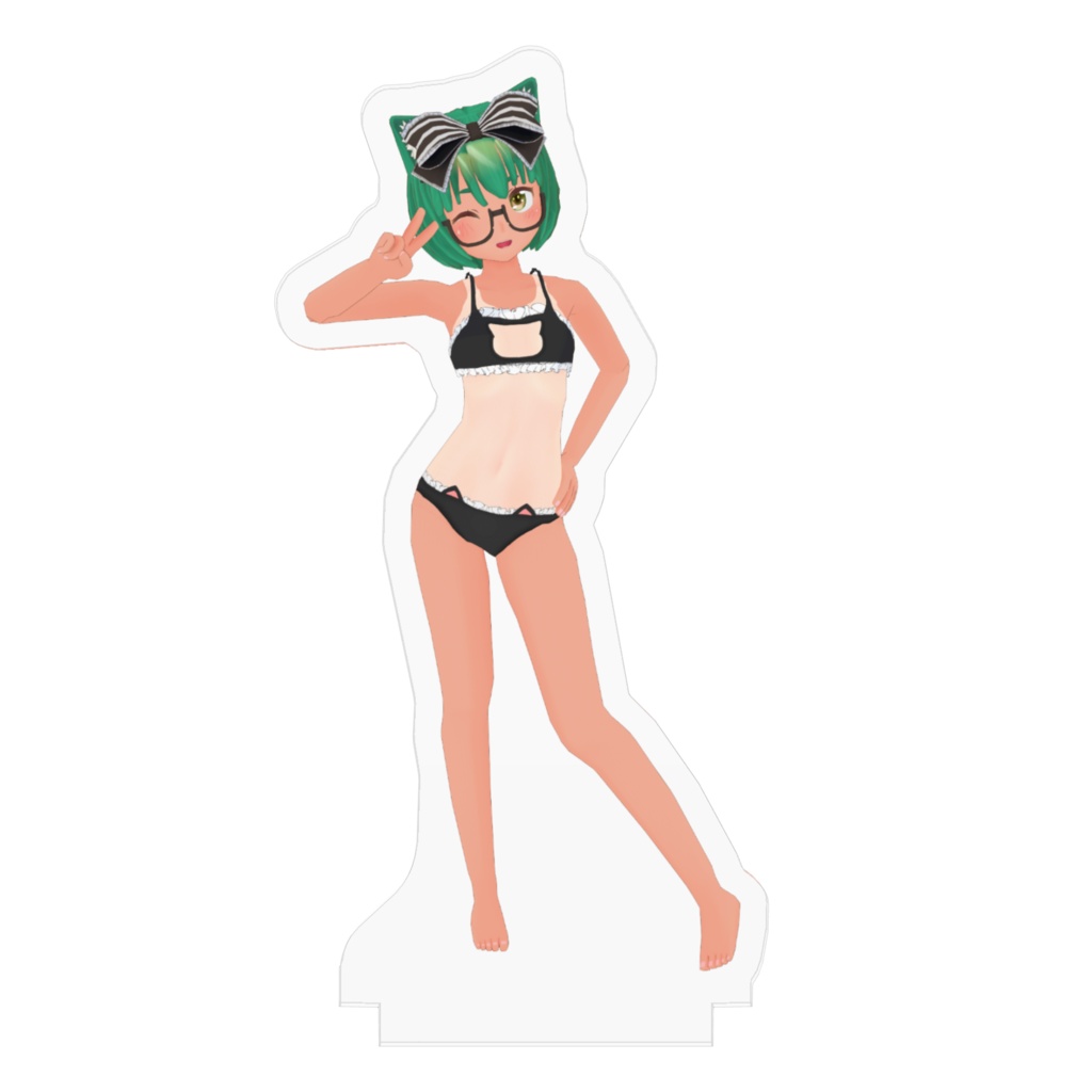 みねこアクリルフィギュア(2023夏 猫ビキニ・ウインク)【期間限定】