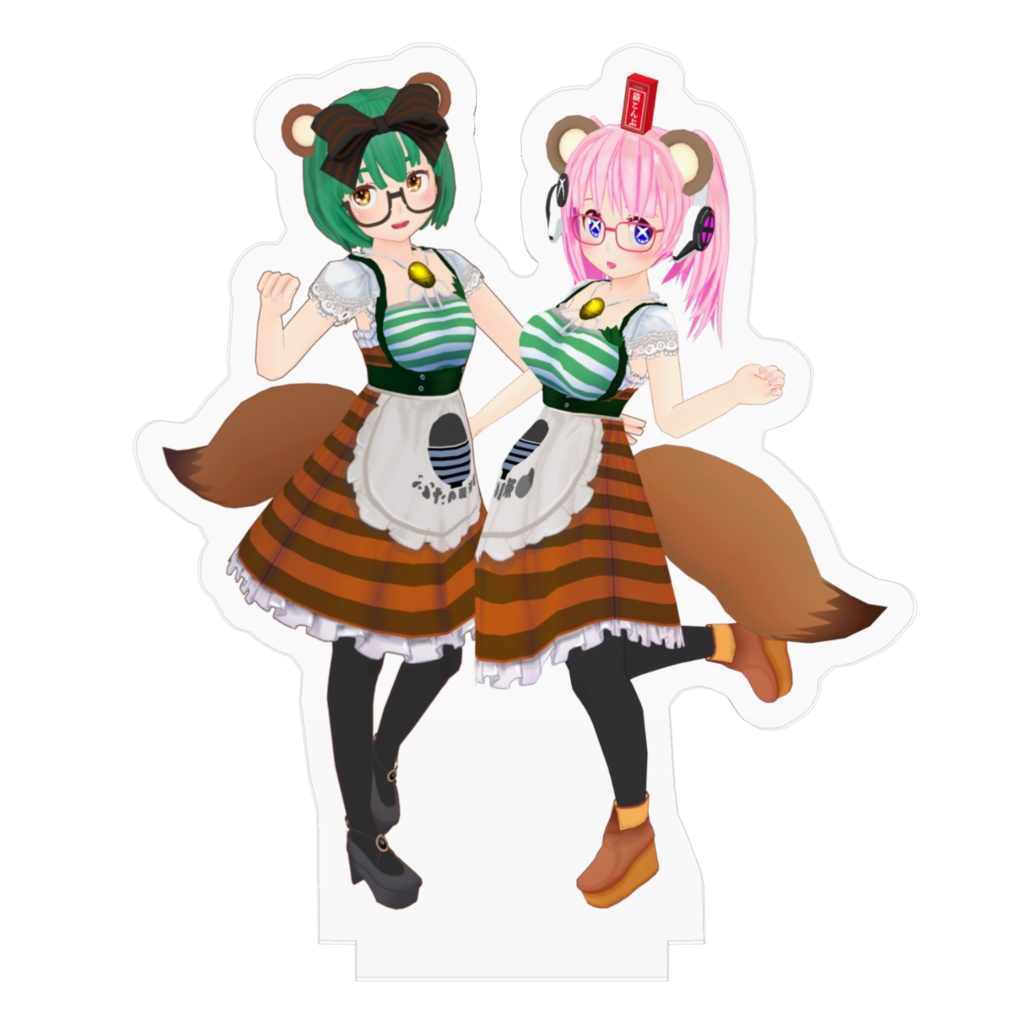 そねみねこアクリルフィギュア(たぬ喫茶)