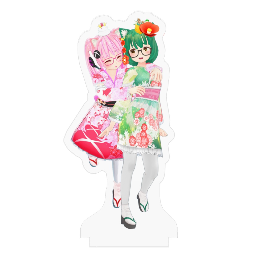 そねみねこアクリルフィギュア(お正月2024)