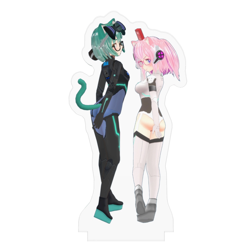 そねみねこアクリルフィギュア(SFスーツ・黒)