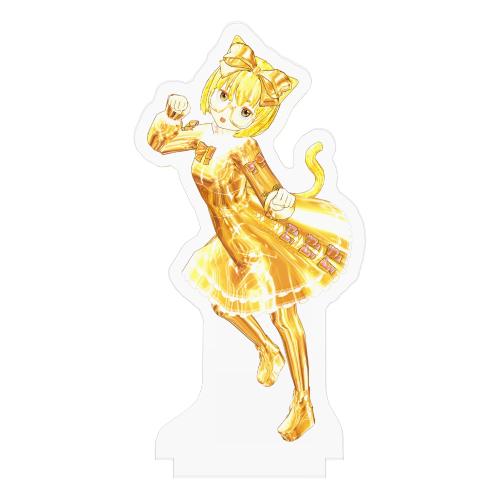 みねこアクリルフィギュア(金色)