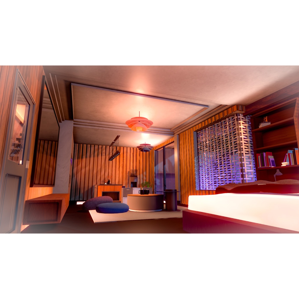 【VRChat向けWorld】Contemporary Retreat【VCC対応】