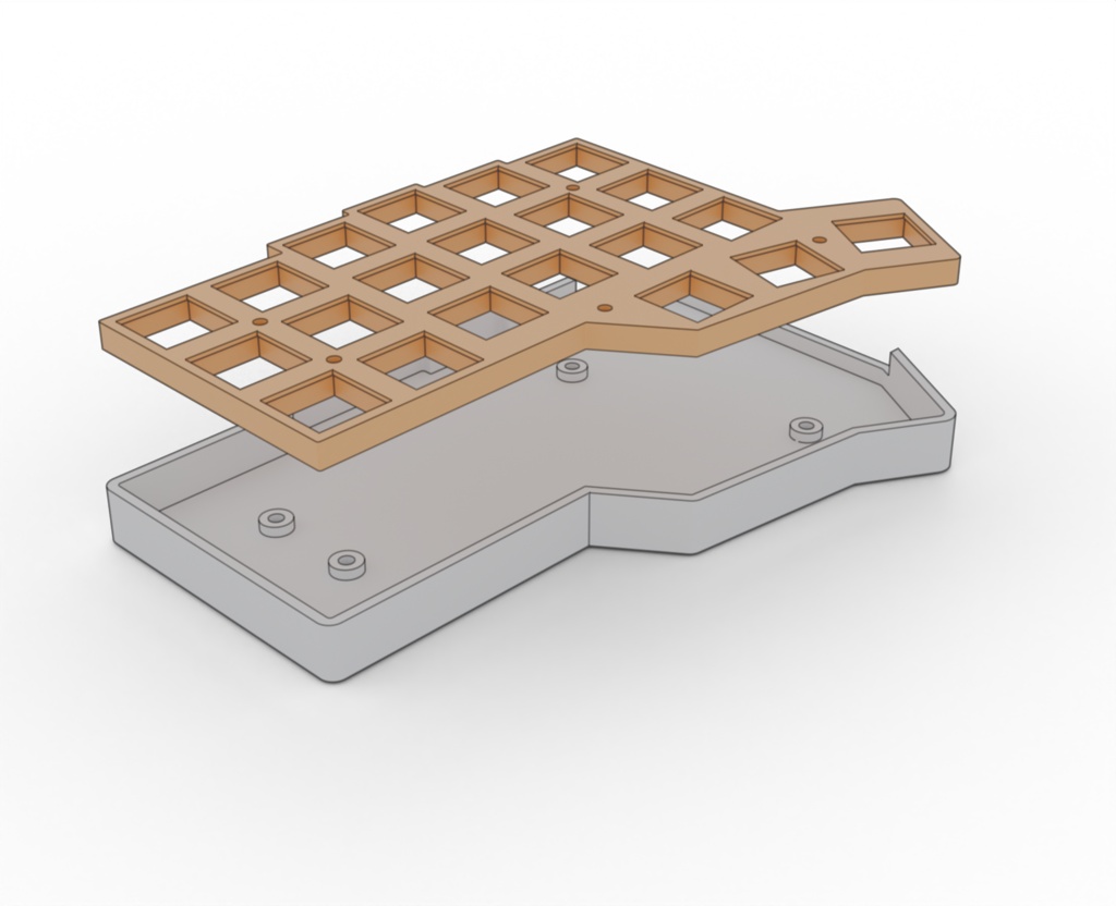 Corne V3 対応 自作分割キーボードケース STLデータ(3Dプリント用)