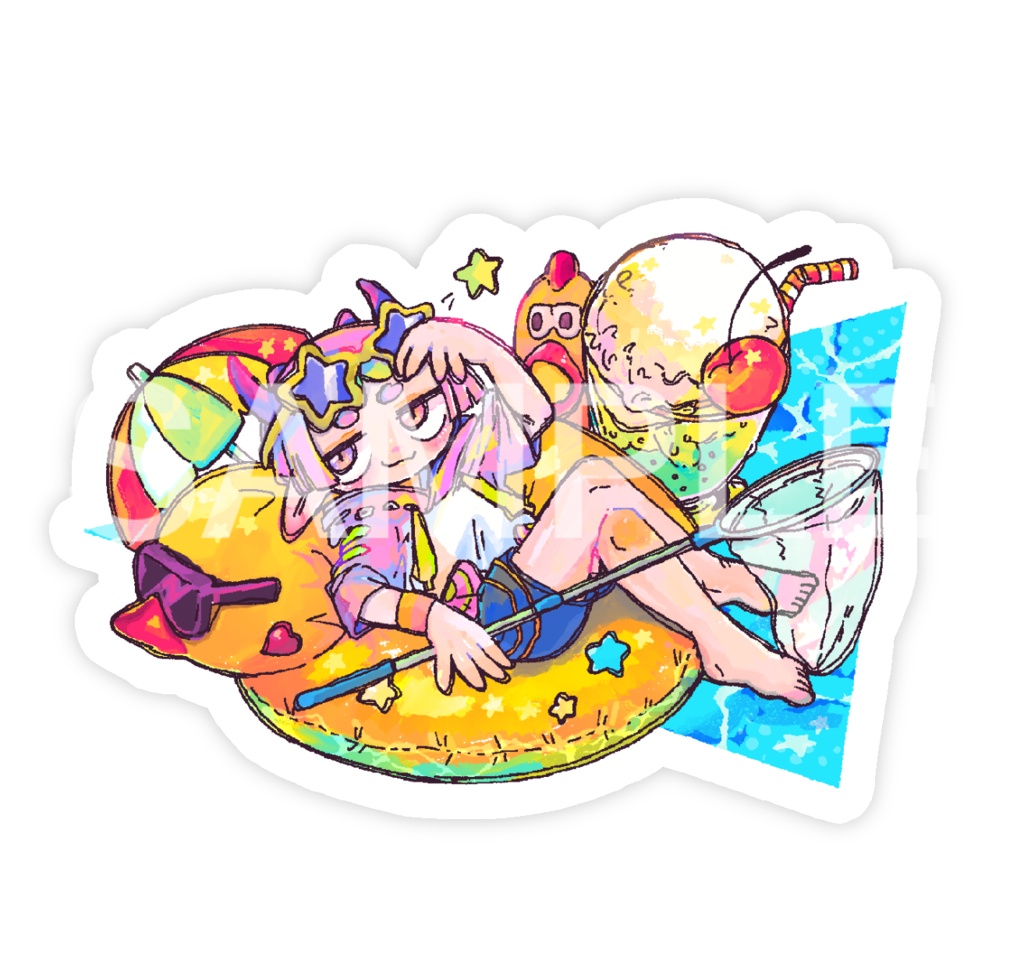 バカンスステッカー