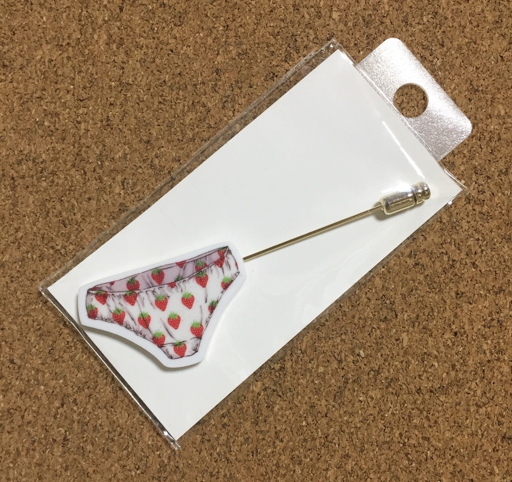 パンツ-苺パンツハットピン