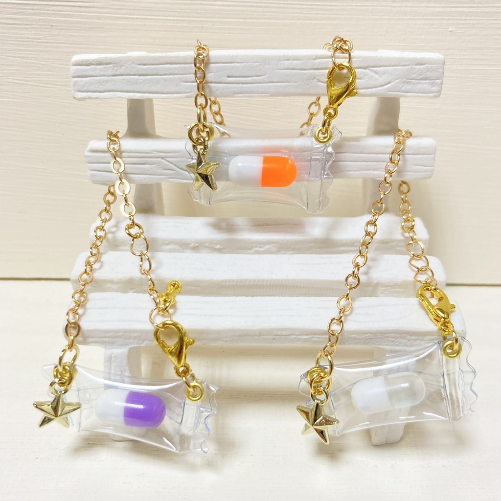 オビツ11・1/12 ミニキャンディ ショルダーバッグ（カプセル紫、オレンジ、クリア）