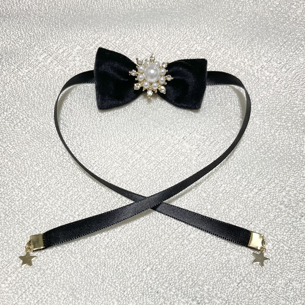 16cmぬい チョーカー蝶ネクタイ（黒）