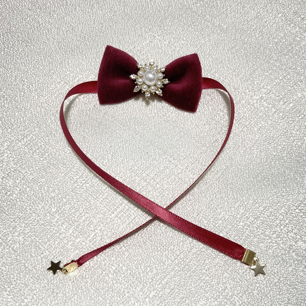 16cmぬい チョーカー蝶ネクタイ（赤）