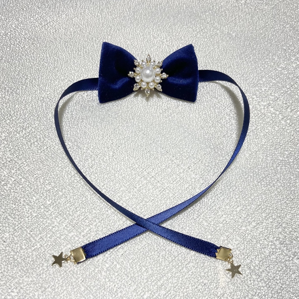 16cmぬい チョーカー蝶ネクタイ（紺）