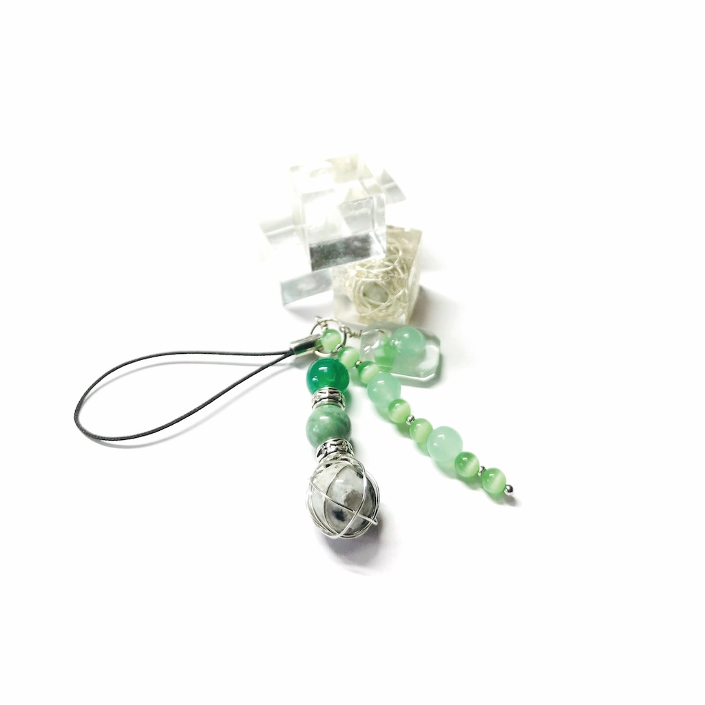 割引中!天然石ブレスレット&ストラップ(樹)「モデル:極光&流星」