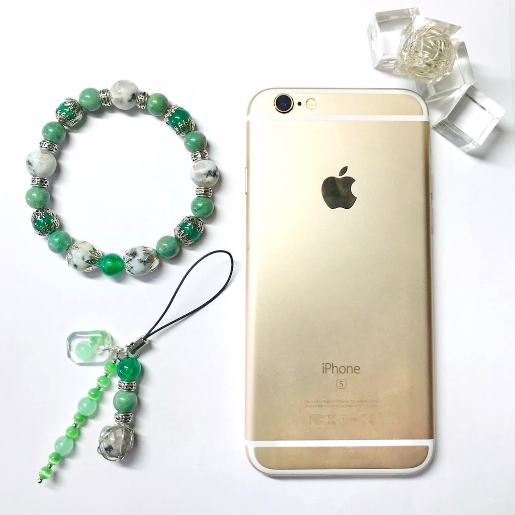 割引中!天然石ブレスレット&ストラップ(樹)「モデル:極光&流星」