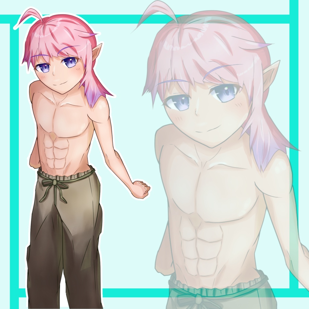 立ち絵素材 細マッチョの男の子