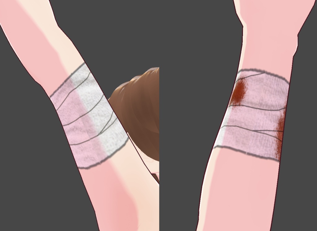 【無料】Vroid正式版用の包帯テクスチャ(腕と脚)