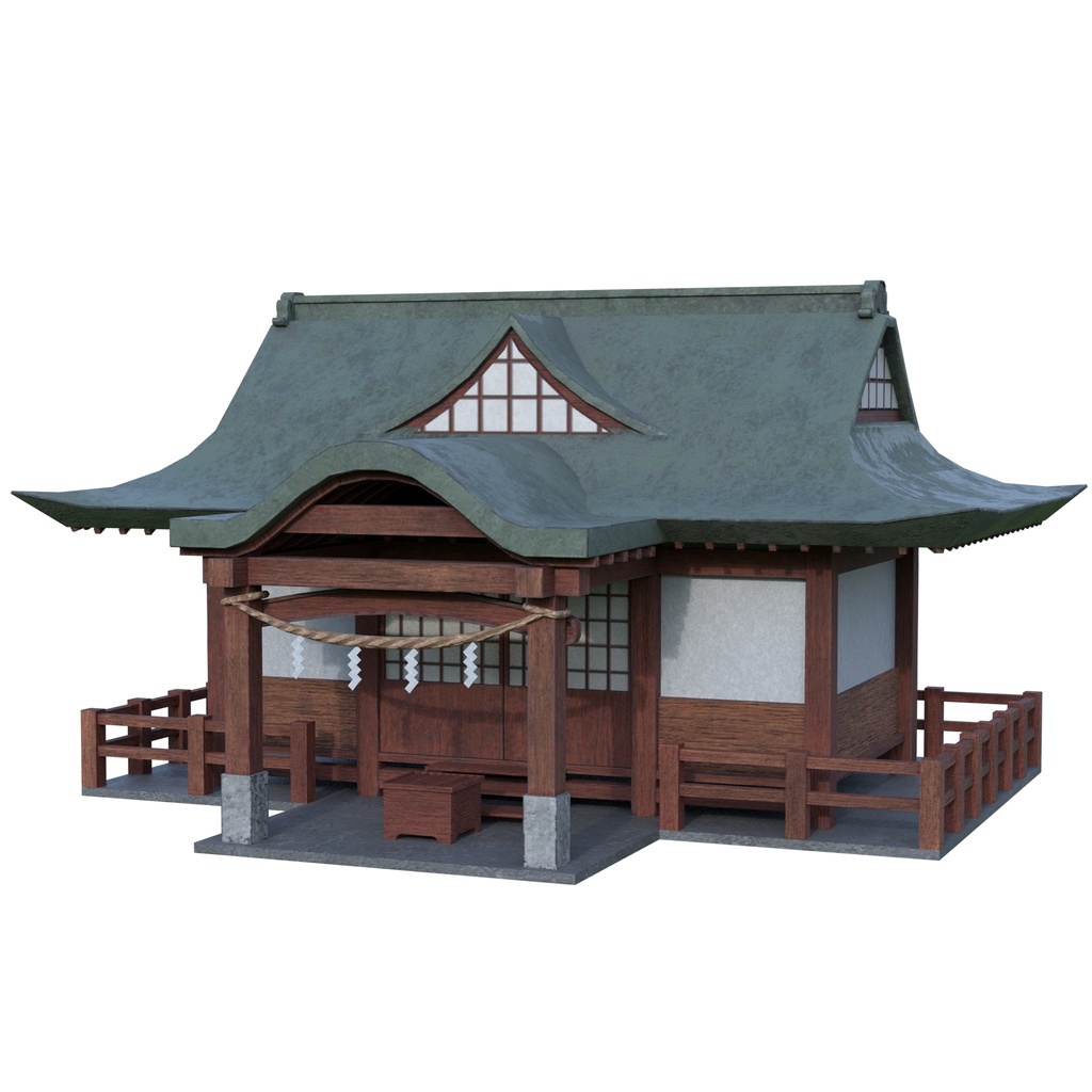 【3Dモデル】神社本殿 -Main_Shrine-