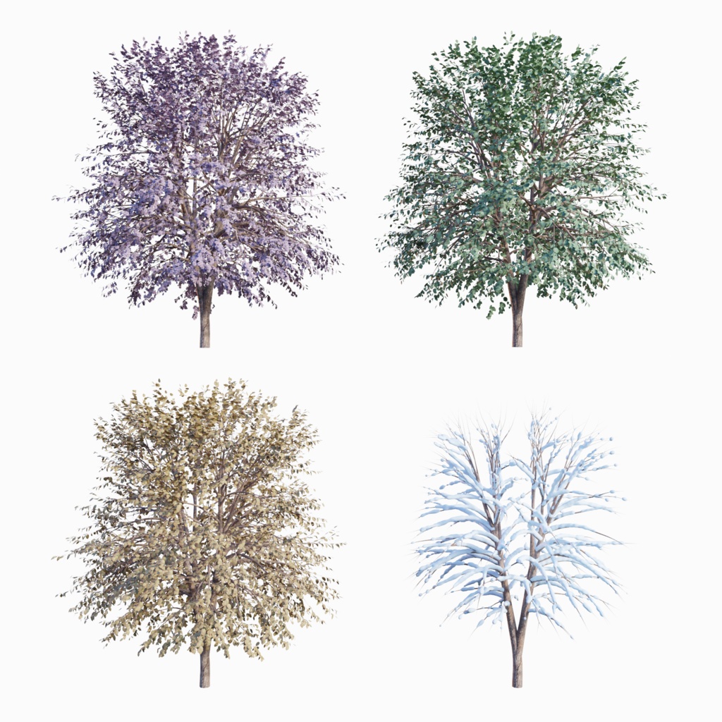 【3Dモデル】木（四季セット） -Tree-