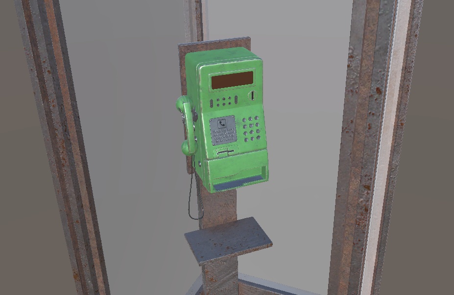 【3Dモデル】公衆電話ボックス -Pablic_Phone-