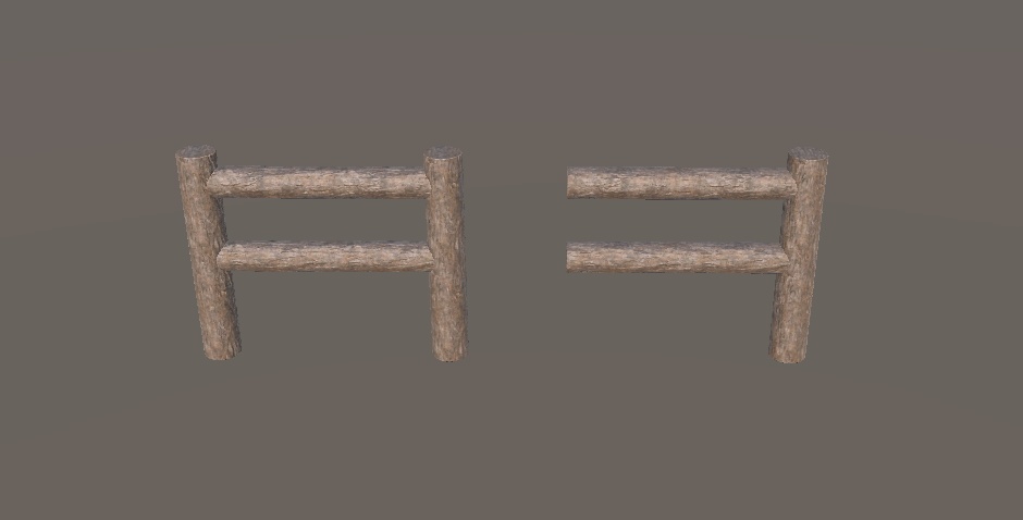 【3Dモデル】木の柵 -Wood_Fence-