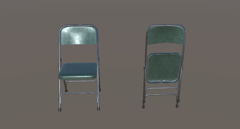 【3Dモデル】パイプ椅子 2種 -Pipe_Chair-