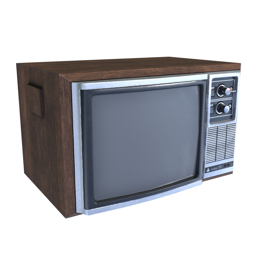 【3Dモデル】ブラウン管テレビ -CRT_TV-