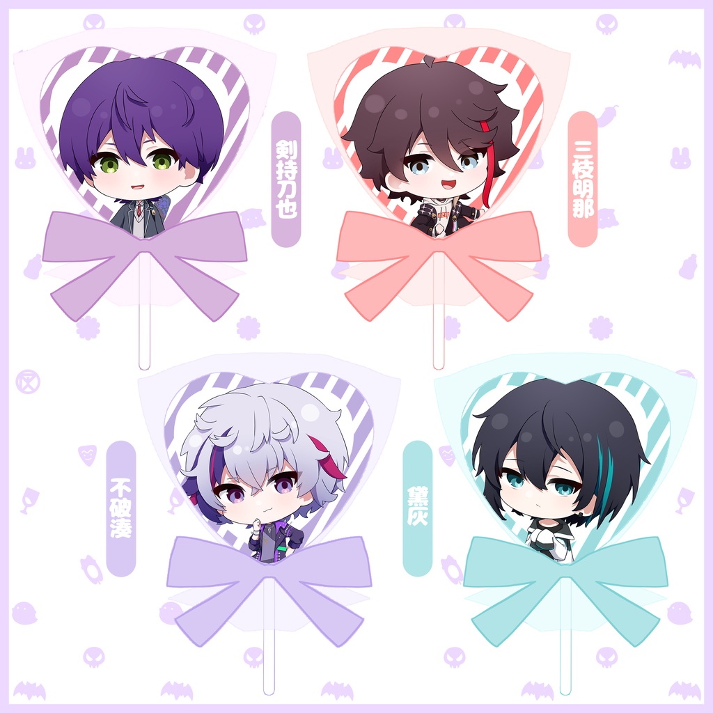 【非公式】ハート型缶バッジ【#にじそうさく05】