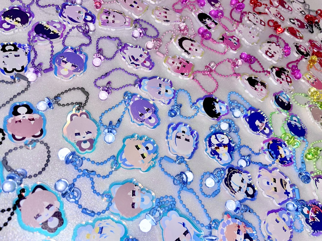 【非公式】🧡おしゃぶりオーロラアクキー💛【にじそうさく09】