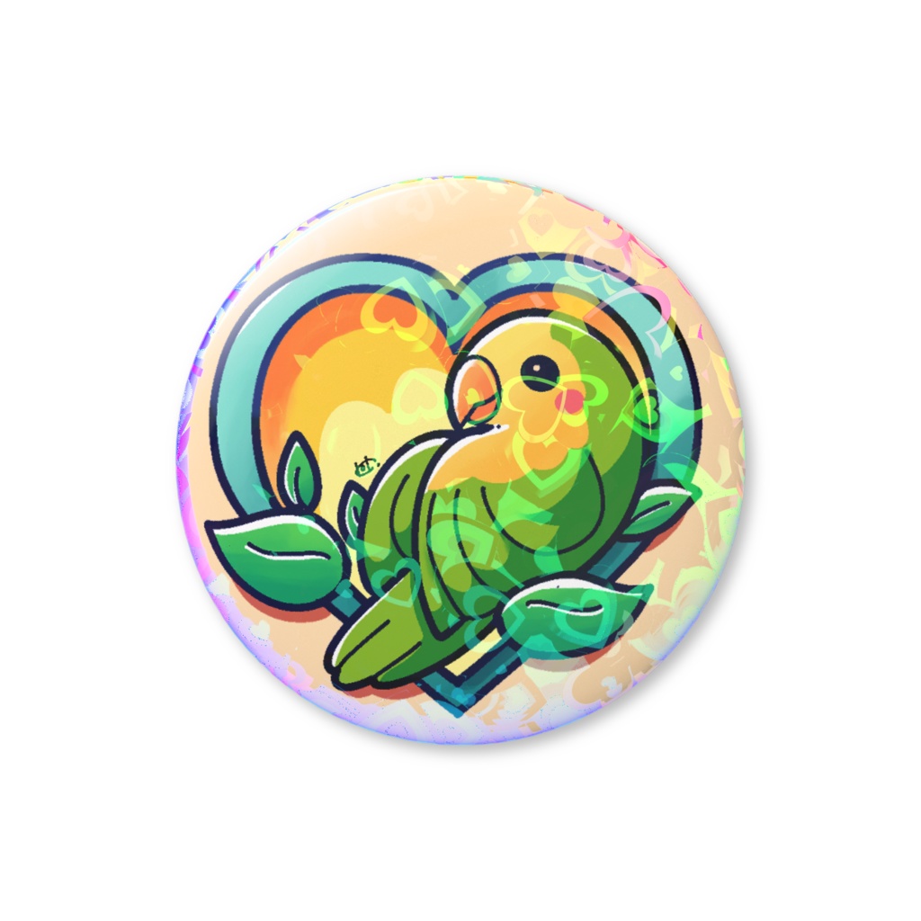 鳥缶バッチ（ホログラム）