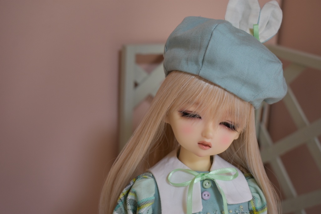 MSD うさ耳帽子のワンピース
