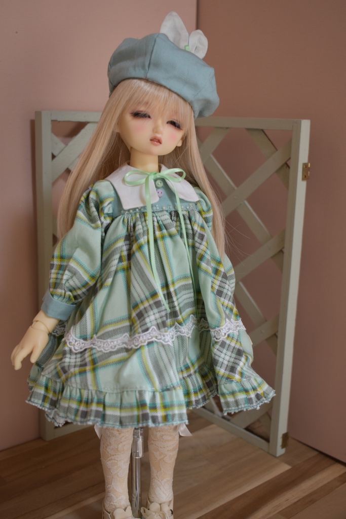 MSD うさ耳帽子のワンピース