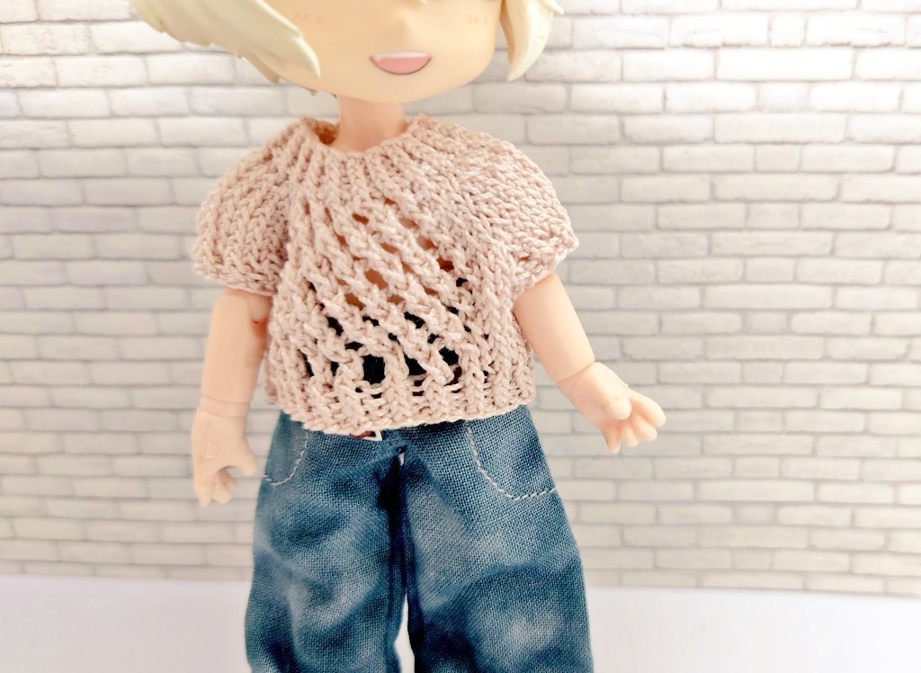 透かしサマーセーター