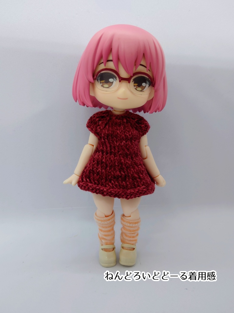 Aラインミニ丈ワンピース